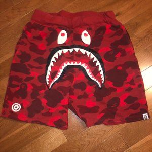 Bape Red Camo Sweatshorts